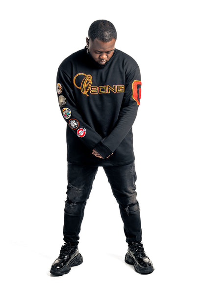 Embroidered Osong logo unisex sweatshirt in black