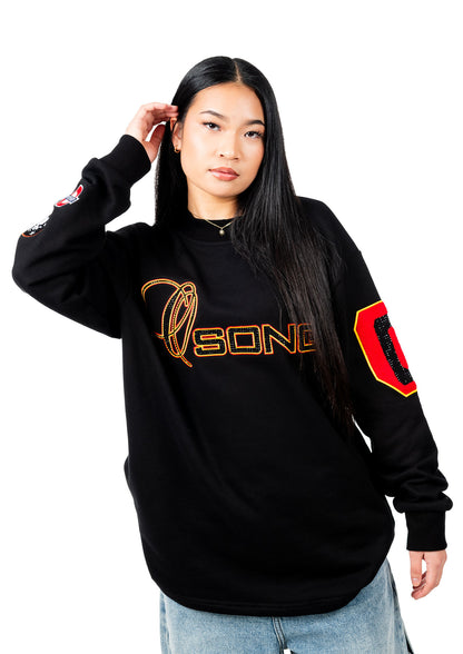 Embroidered Osong logo unisex sweatshirt in black