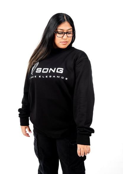 Bamenda half moon unisex sweatshirt in black